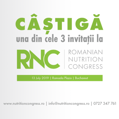 Concurs: Câștigă una din cele 3 invitații la Congresul de Nutriție din România